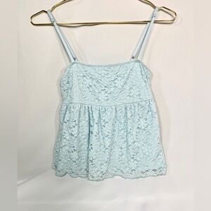 Faded Rose baby blue spaghetti strap top size Medium